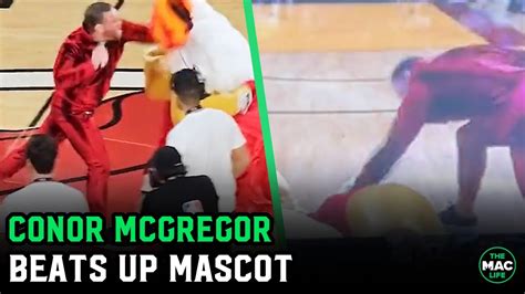 Conor mcgregor beats up mascot